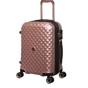 IT Luggage Impakt Style Glitzy 21" Spinner Luggage- Metallic Rose Gold